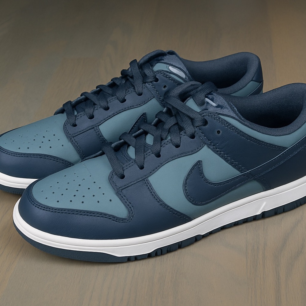 Nike Blue Dunk Sneakers Classic Low-Top Design